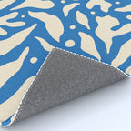 Abstract blue flower petal nature art pattern Rug Gallery Image 4
