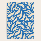 Abstract blue flower petal nature art pattern Poster Gallery Image 4