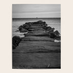 Rocky Pier Lake Erie Cleveland Ohio Black White Coastal Photography Print Poster Gallery Image 4