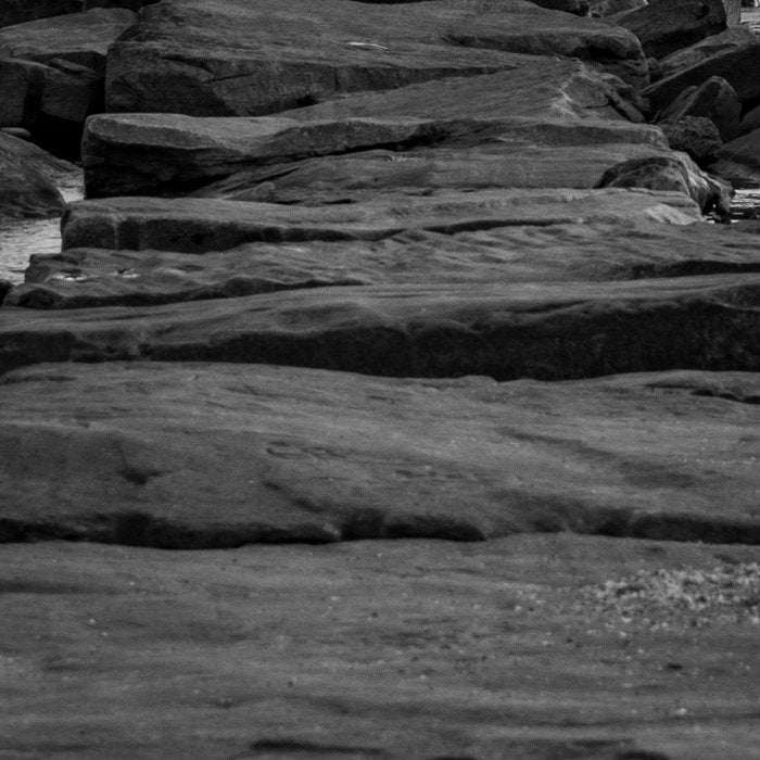 Rocky Pier Lake Erie Cleveland Ohio Black White Coastal Photography Print Coffee Mug Gallery Image 2