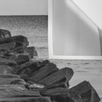 Rocky Pier Lake Erie Cleveland Ohio Black White Coastal Photography Print Wall Tapestry Gallery Image 3
