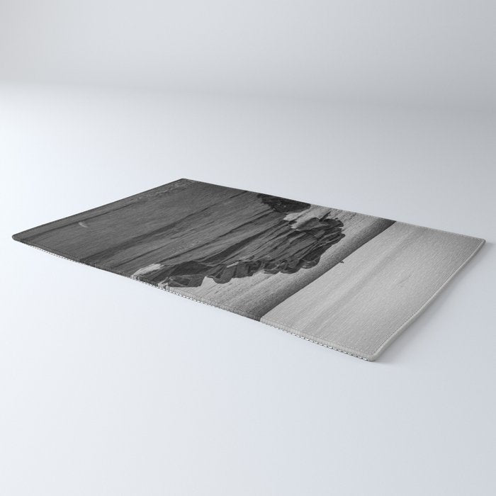 Rocky Pier Lake Erie Cleveland Ohio Black White Coastal Photography Print Rug Gallery Image 3