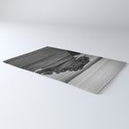 Rocky Pier Lake Erie Cleveland Ohio Black White Coastal Photography Print Rug Gallery Image 3