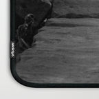 Rocky Pier Lake Erie Cleveland Ohio Black White Coastal Photography Print Laptop Sleeve Gallery Image 3