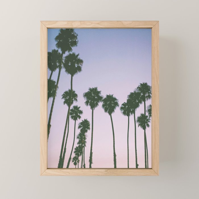 palm trees sunset iii Mini Art Print Gallery Image 1