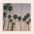 palm trees sunset iii Wood Wall Art Gallery Image 1