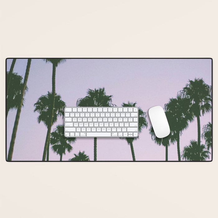 palm trees sunset iii Desk Mat Gallery Image 1