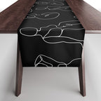 Full Body Girls in line black pattern Table Runner Gallery Image 1
