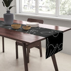 Full Body Girls in line black pattern Table Runner Gallery Image 2