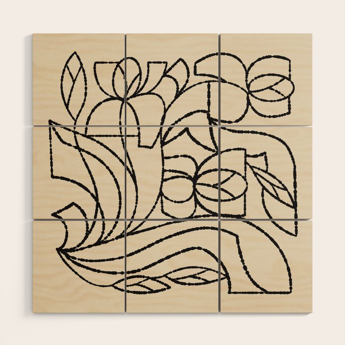 Linear Iris Wood Wall Art Gallery Image 1