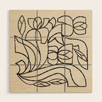 Linear Iris Wood Wall Art Gallery Image 1