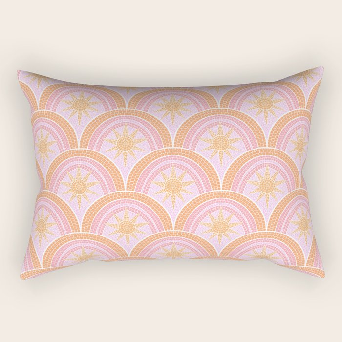 Bohemian Sunburst Mosaic Rectangular Pillow Gallery Image 2