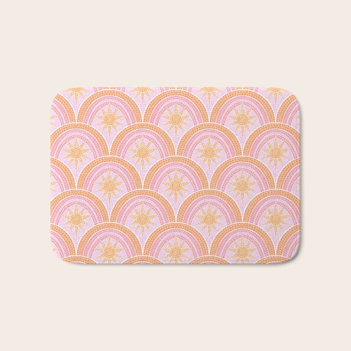 Bohemian Sunburst Mosaic Bath Mat Gallery Image 1
