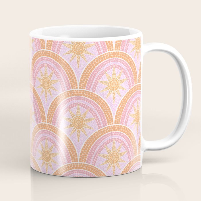 Bohemian Sunburst Mosaic Coffee Mug Gallery Image 1