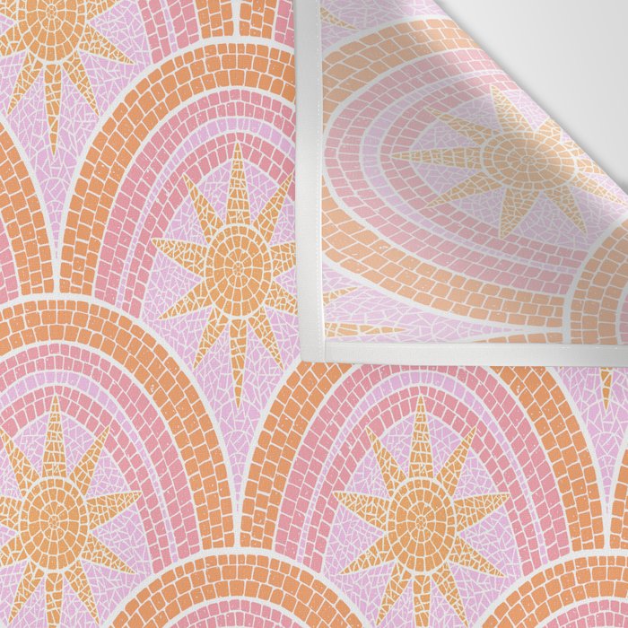 Bohemian Sunburst Mosaic Wall Tapestry Gallery Image 3