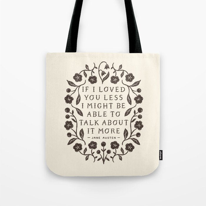 Emma 'If I Loved You Less' Quote Tote Bag Gallery Image 1