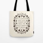 Emma 'If I Loved You Less' Quote Tote Bag Gallery Image 1
