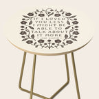 Emma 'If I Loved You Less' Quote Side Table Gallery Image 2