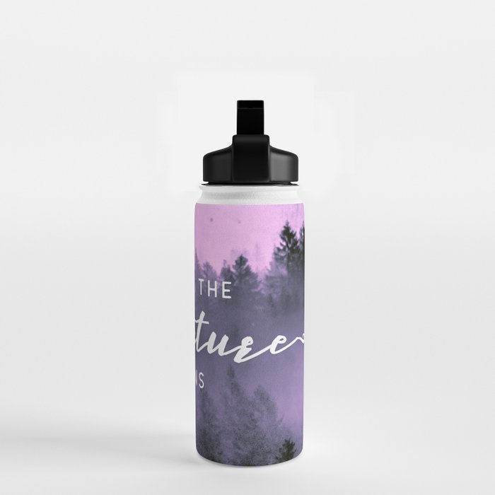 And So The Adventure Begins Pink Forest Water Bottle Gallery Image 2