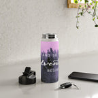 And So The Adventure Begins Pink Forest Water Bottle Gallery Image 4