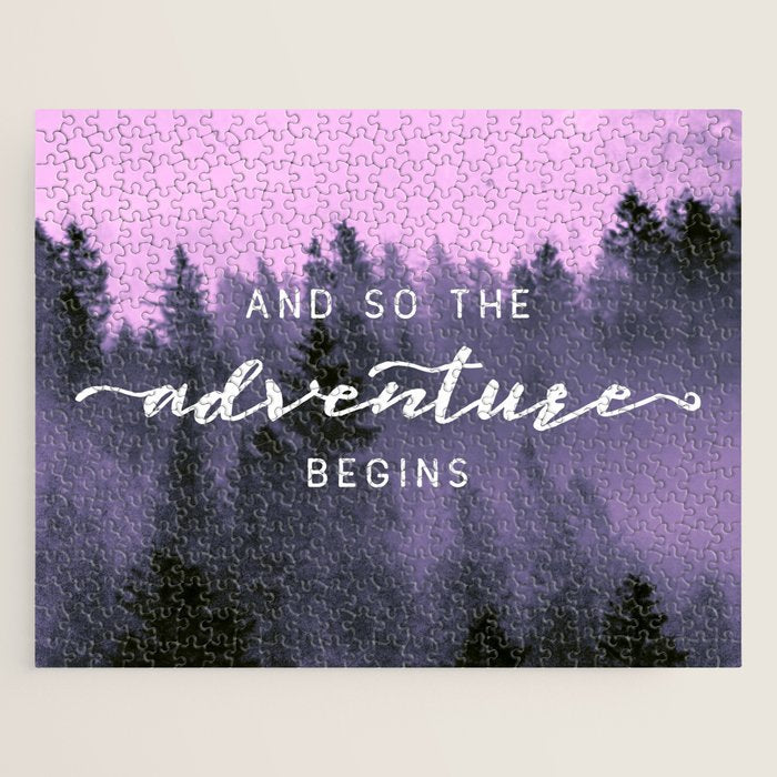 And So The Adventure Begins Pink Forest Jigsaw Puzzle Gallery Image 1
