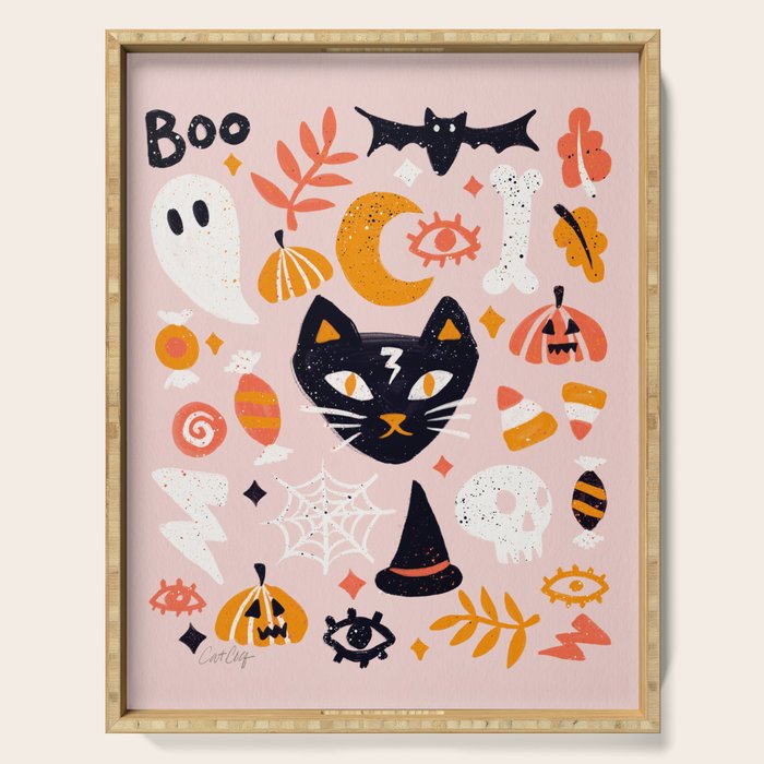 Trick Or Treat Yourself - Blush Serving Tray Gallery Image 1