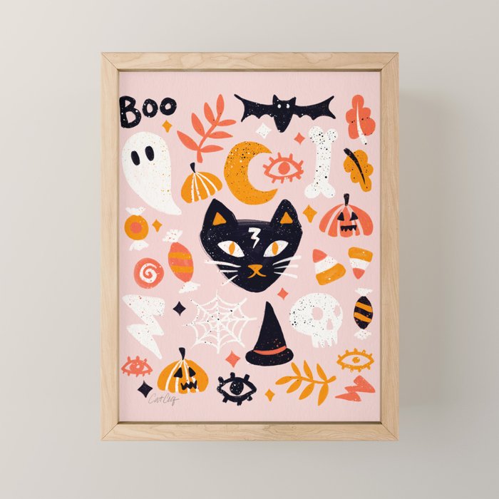 Trick Or Treat Yourself - Blush Mini Art Print Gallery Image 1