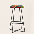 Tropical Paradise Hawaiian Floral Illustration Stool Gallery Image 1