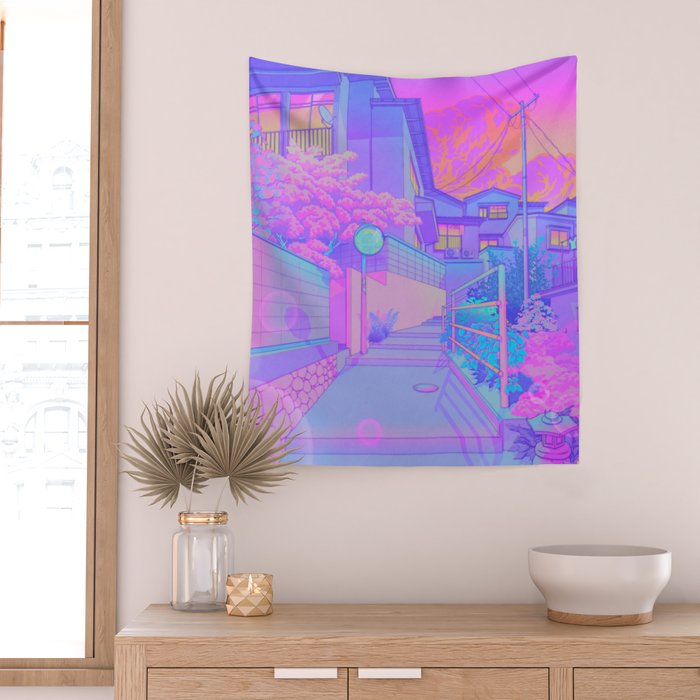 Sunset Walk Wall Tapestry Gallery Image 2