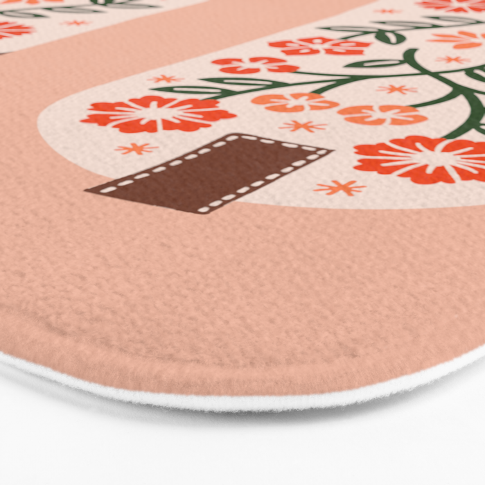 Cowgirl Boots - Orange and Green Bath Mat Gallery Image 3