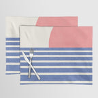Beach Horizon Lines pink blue Placemat Gallery Image 1