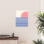 Beach Horizon Lines pink blue Poster Gallery Image 2