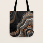 Glowing Marble Waves  Tote Bag Gallery Image 1