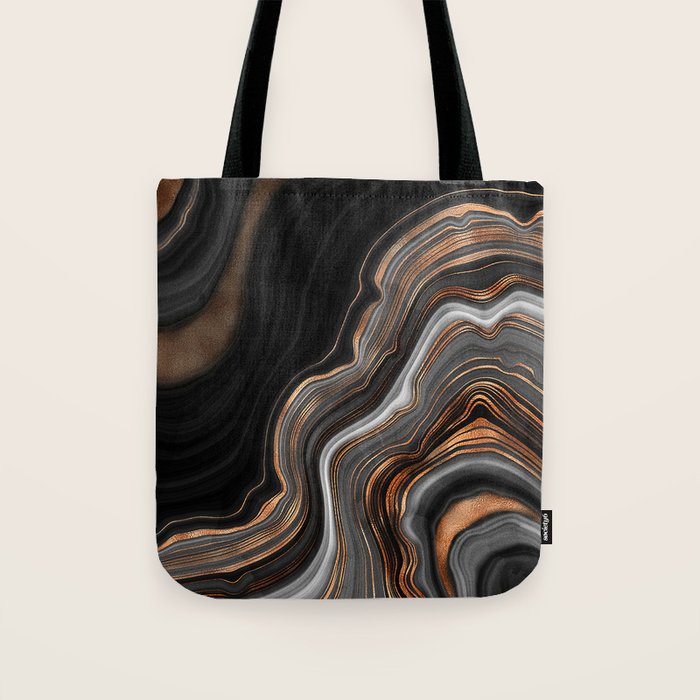 Glowing Marble Waves  Tote Bag Gallery Image 1