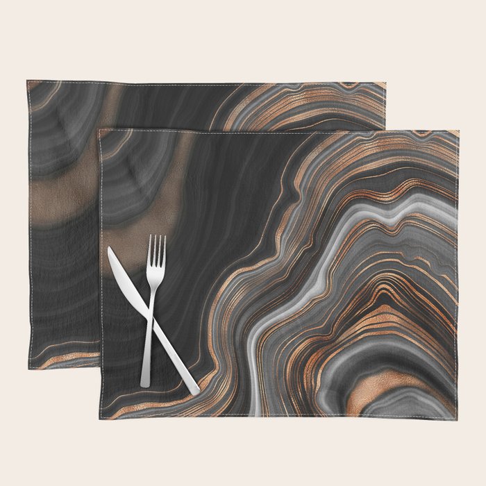 Glowing Marble Waves  Placemat Gallery Image 1