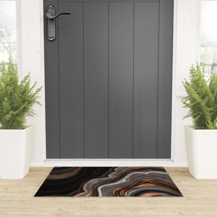 Glowing Marble Waves  Welcome Mat Gallery Image 3