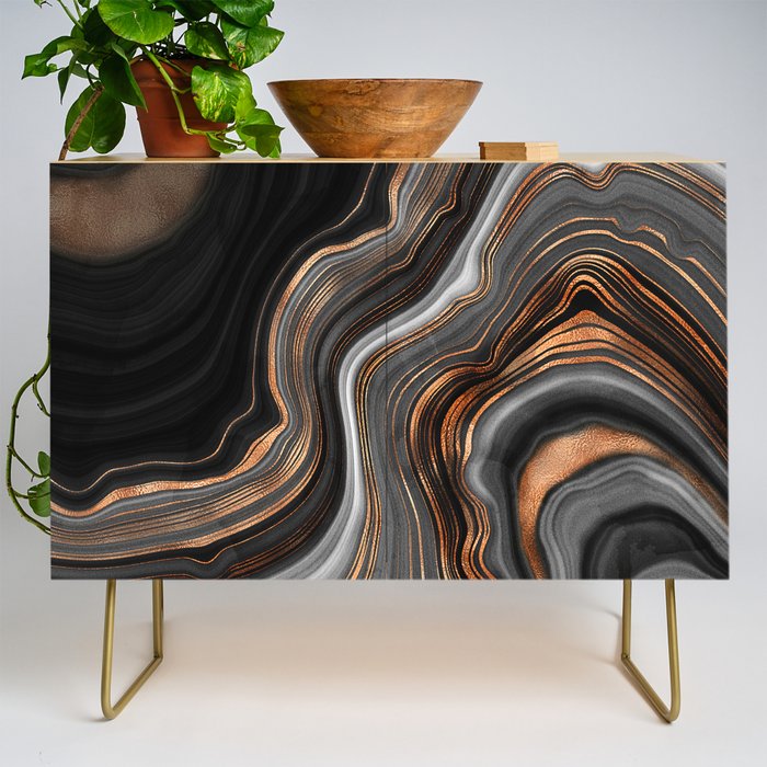 Glowing Marble Waves  Credenza Gallery Image 1