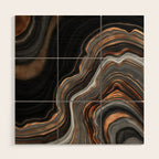 Glowing Marble Waves  Wood Wall Art Gallery Image 1
