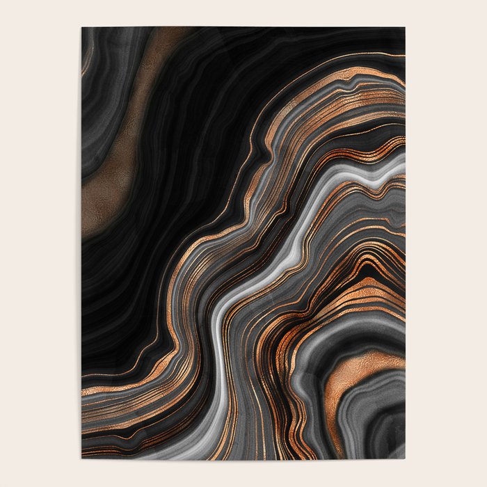 Glowing Marble Waves  Poster Gallery Image 4
