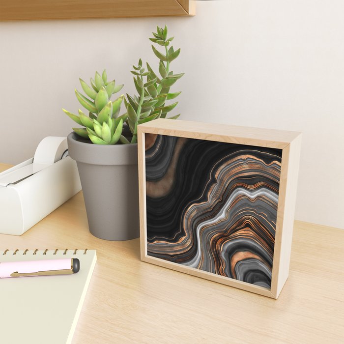 Glowing Marble Waves  Mini Art Print Gallery Image 2