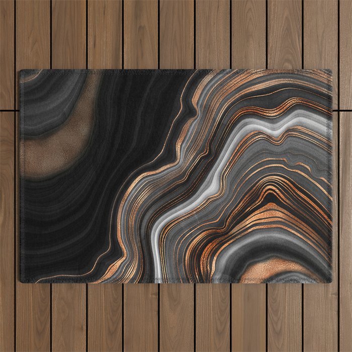 Glowing Marble Waves  Outdoor Rug Gallery Image 1