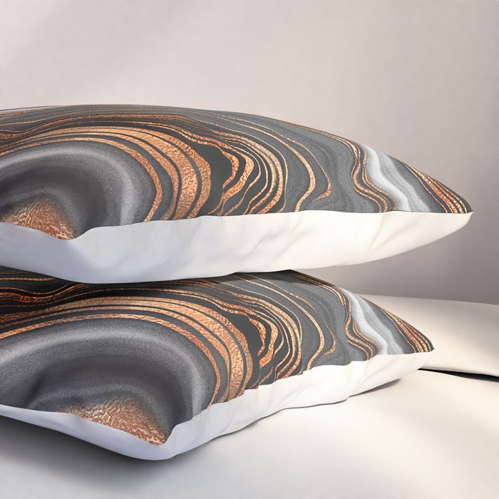 Glowing Marble Waves  Pillow Sham Gallery Image 3