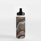 Glowing Marble Waves  Water Bottle Gallery Image 2