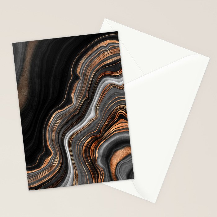 Glowing Marble Waves  Stationery Card Gallery Image 2