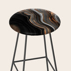 Glowing Marble Waves  Stool Gallery Image 2