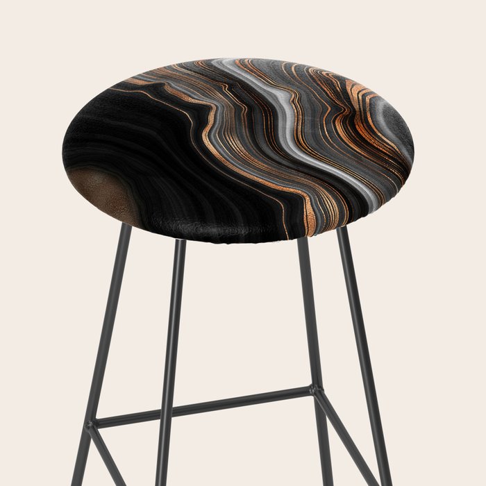 Glowing Marble Waves  Stool Gallery Image 2