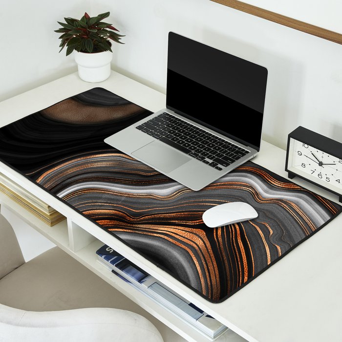 Glowing Marble Waves  Desk Mat Gallery Image 2