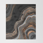 Glowing Marble Waves  Throw Blanket Gallery Image 2