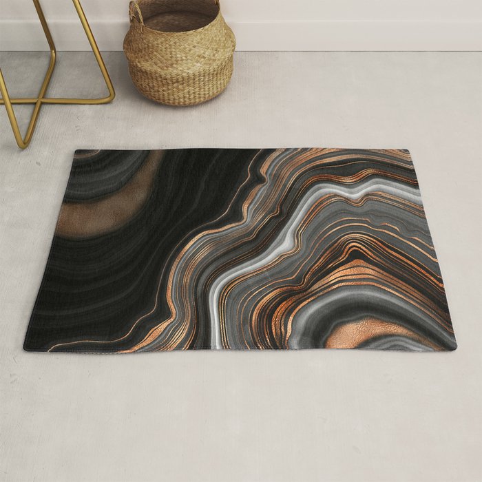 Glowing Marble Waves  Rug Gallery Image 1