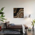 Glowing Marble Waves  Wood Wall Art Gallery Image 2